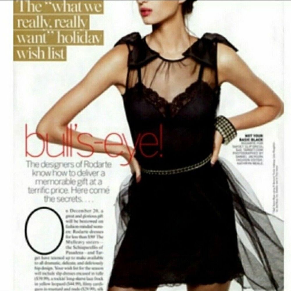 Rodarte  X Target Black Mesh Tulle Ballerina Punk Goth Mini Dress Sz XS‎